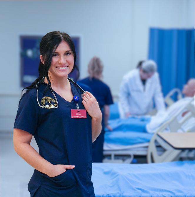 Female nursing student posing for a picture